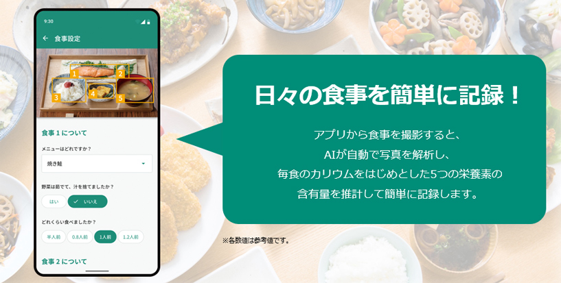 日々の食事を簡単に記録
