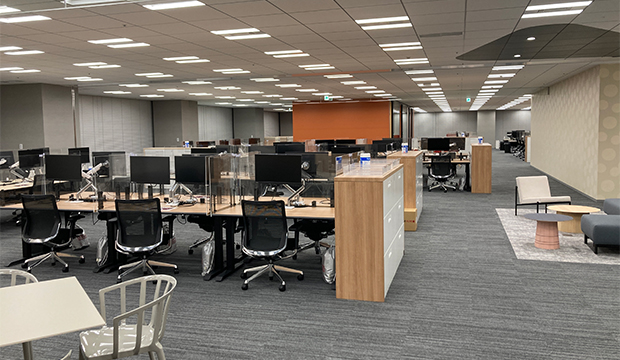 The free-address office, Tokyo